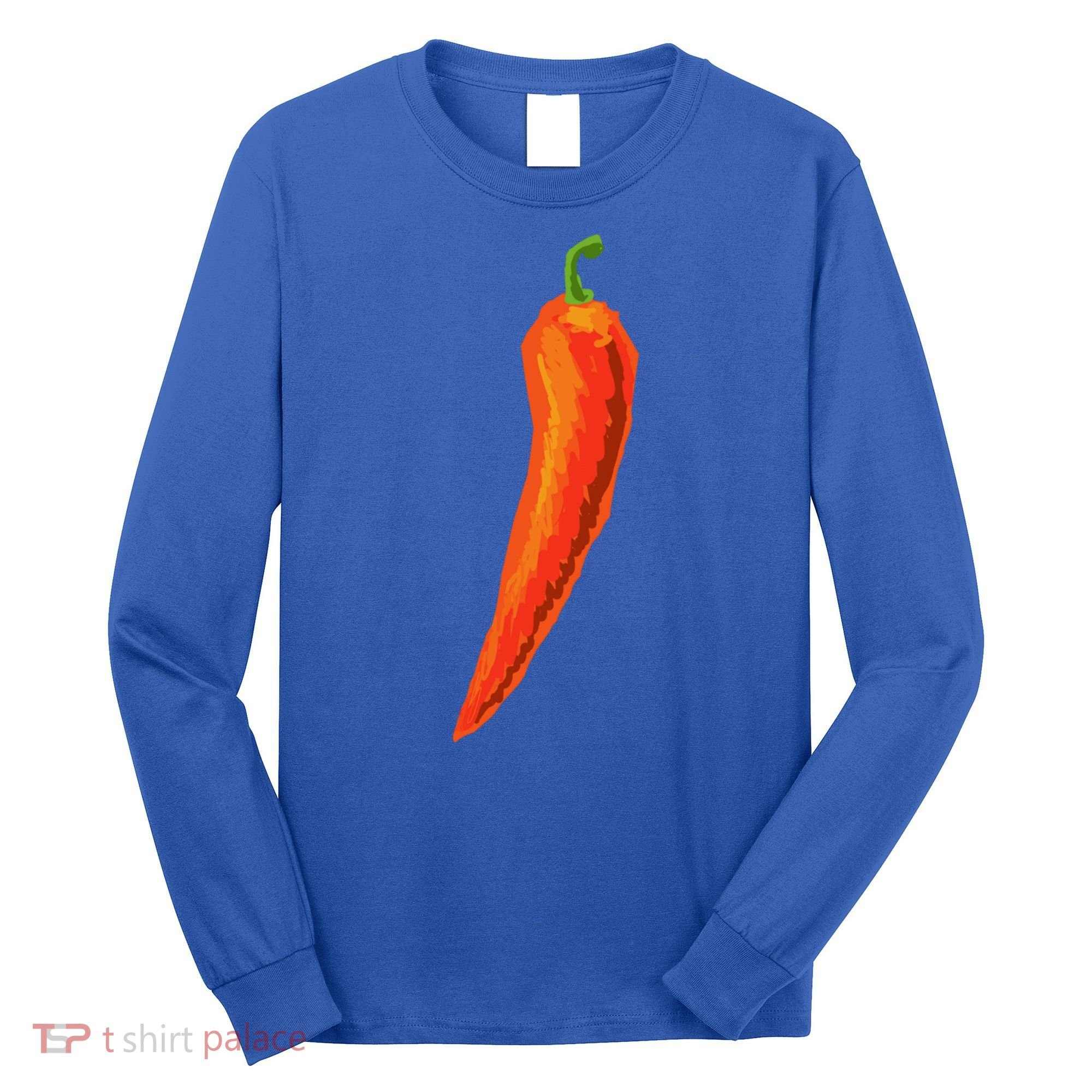 Hot Chili Pepper Funny Gift For Spicy Food Lover Gift Long Sleeve Shirt
