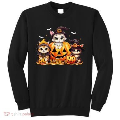 Halloween Cat Pumpkin Spooky Season Gift Sweatshirt