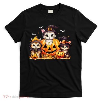 Halloween Cat Pumpkin Spooky Season Gift T-Shirt