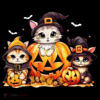 Halloween Cat Pumpkin Spooky Season Gift Coffee Mug thumb 5