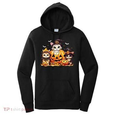 Halloween Cat Pumpkin Spooky Season Gift Women's Hoodie