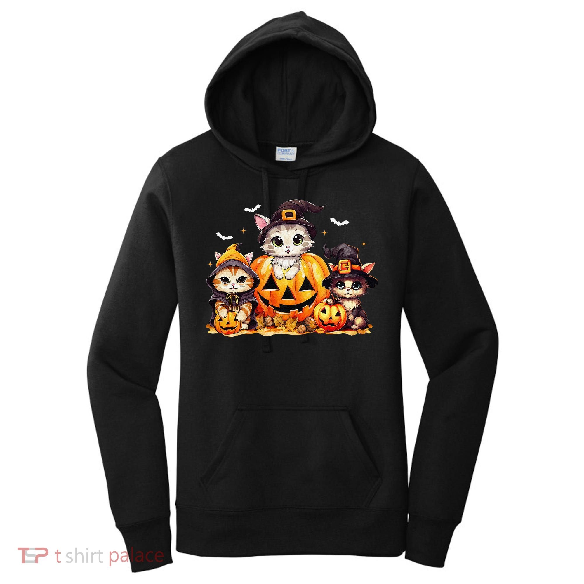 Halloween Cat Pumpkin Spooky Season Gift Women's Hoodie