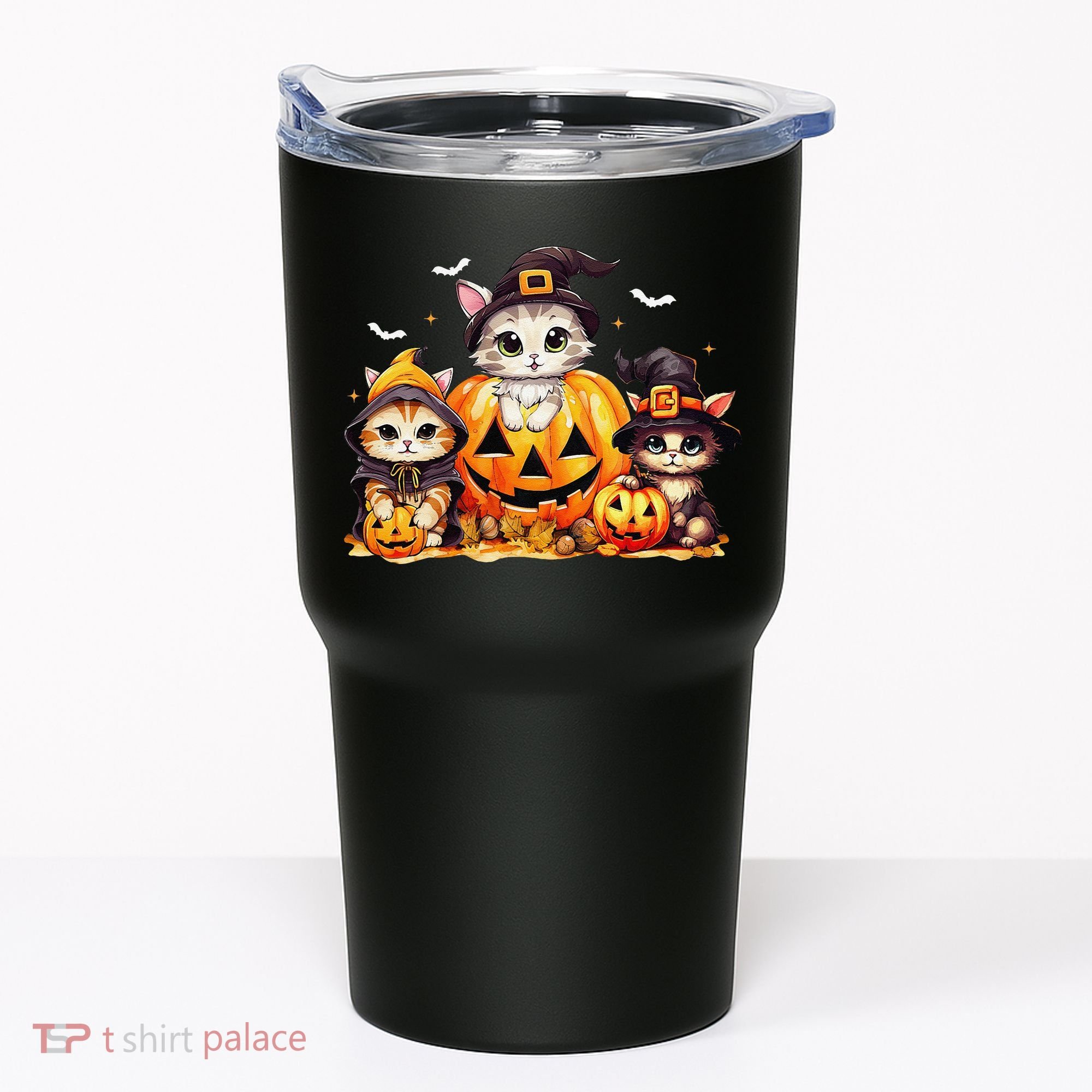 Halloween Cat Pumpkin Spooky Season Gift Tumbler