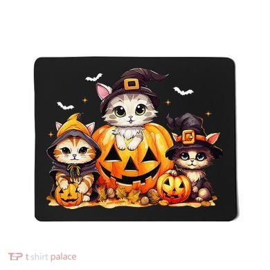Halloween Cat Pumpkin Spooky Season Gift Mousepad