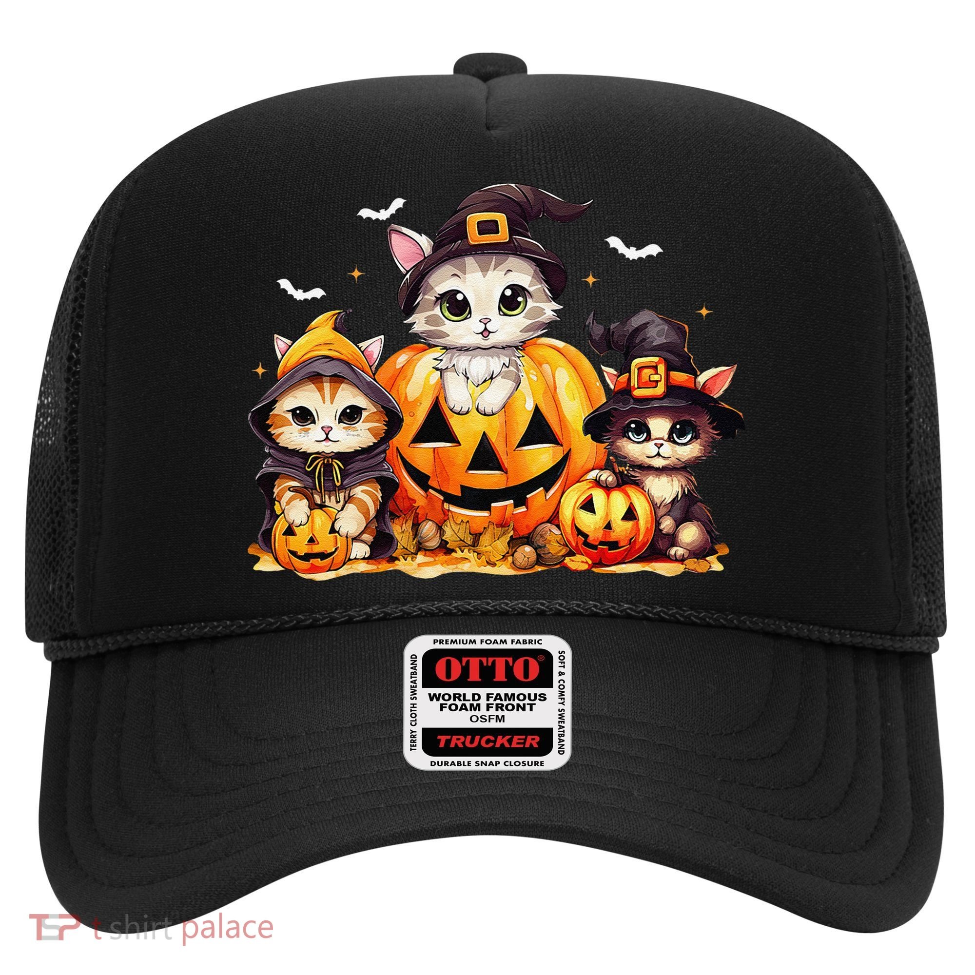 Halloween Cat Pumpkin Spooky Season Gift Hat