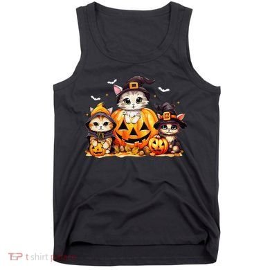 Halloween Cat Pumpkin Spooky Season Gift Tank Top