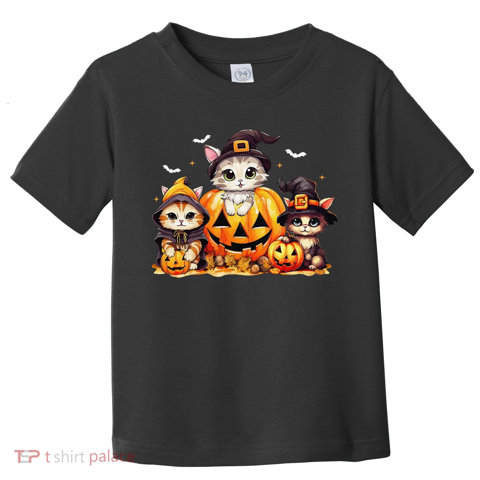 Halloween Cat Pumpkin Spooky Season Gift Toddler T-Shirt