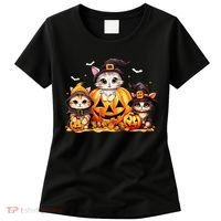 Halloween Cat Pumpkin Spooky Season Gift Women's T-Shirt thumb 0