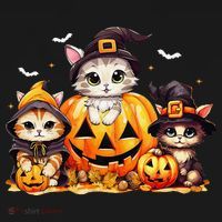 Halloween Cat Pumpkin Spooky Season Gift Kids Hoodie thumb 5