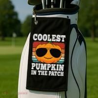 Halloween Coolest Pumpkin In The Patch Golf Towel thumb 2