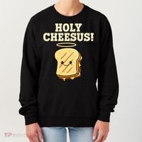 Holy Cheesus! Pun Grilled Cheese Lover Gift Women's Sweatshirt thumb 0