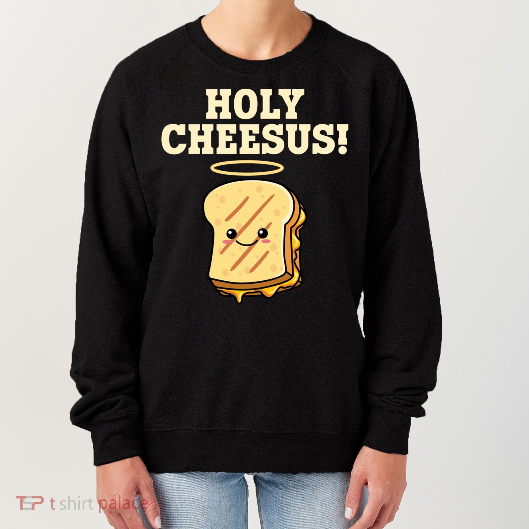 Holy Cheesus! Pun Grilled Cheese Lover Gift Women's Sweatshirt