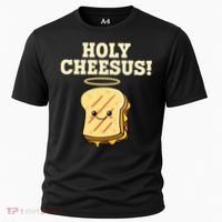 Holy Cheesus! Pun Grilled Cheese Lover Gift Cooling Performance Crew T-Shirt thumb 0