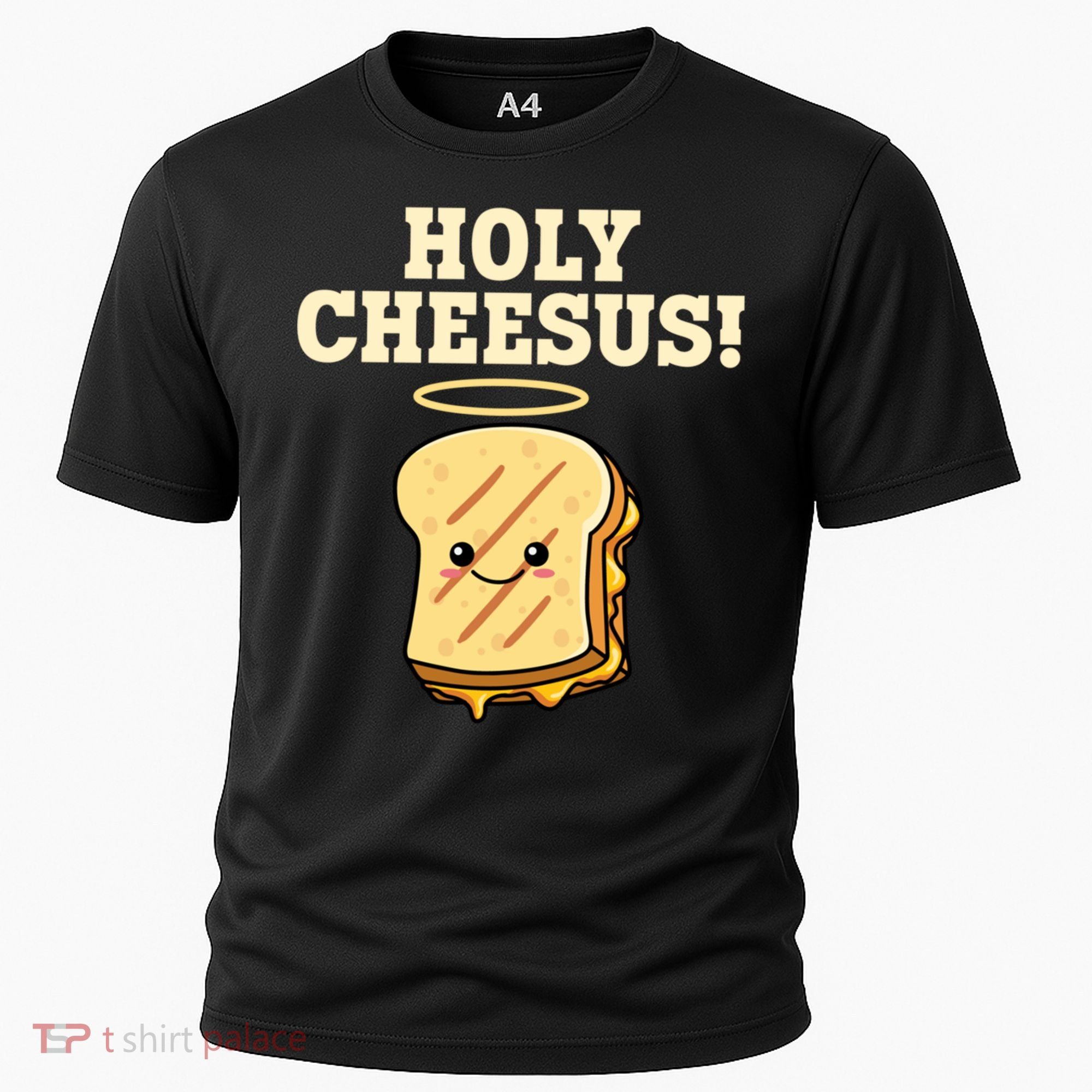 Holy Cheesus! Pun Grilled Cheese Lover Gift Cooling Performance Crew T-Shirt