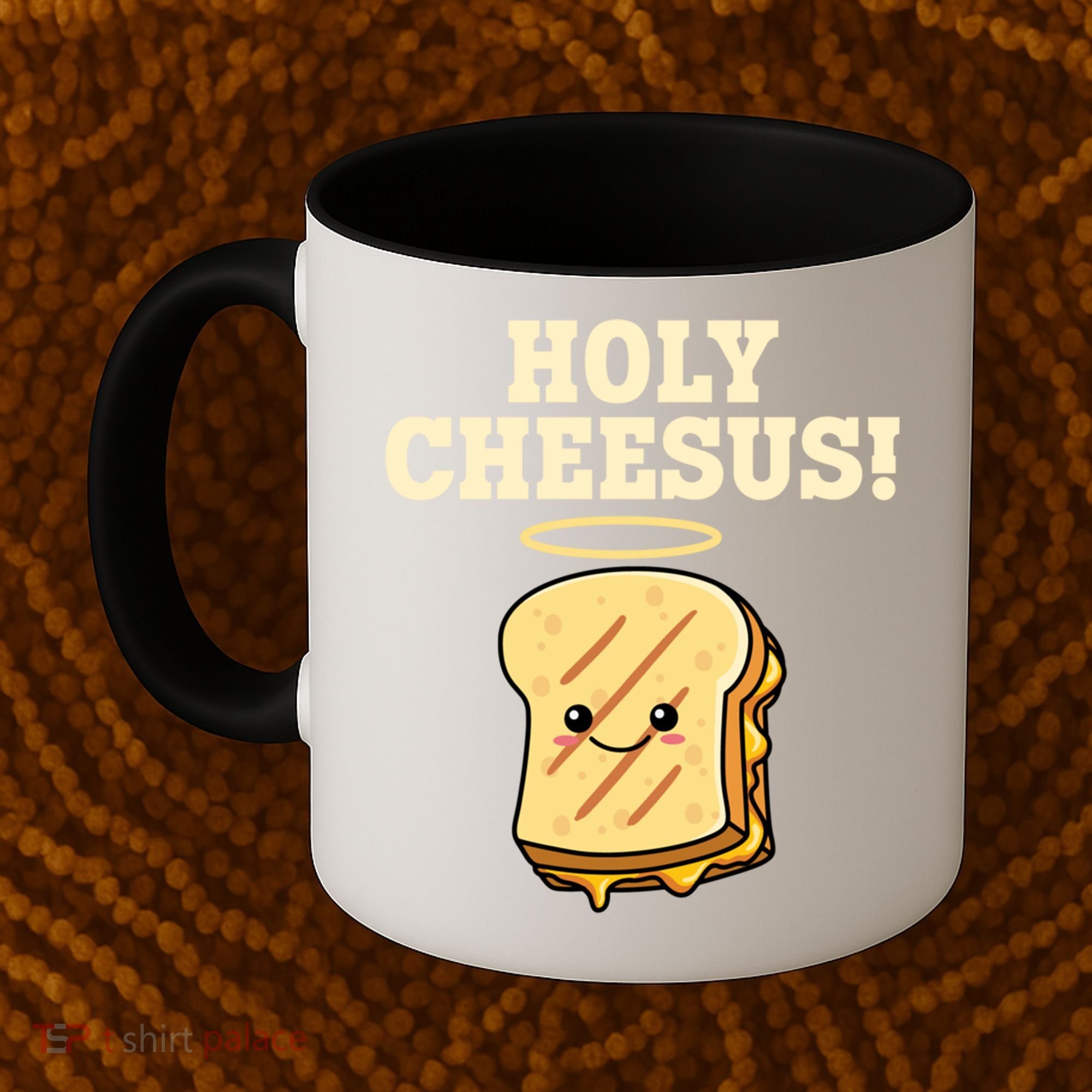 Holy Cheesus! Pun Grilled Cheese Lover Gift Coffee Mug