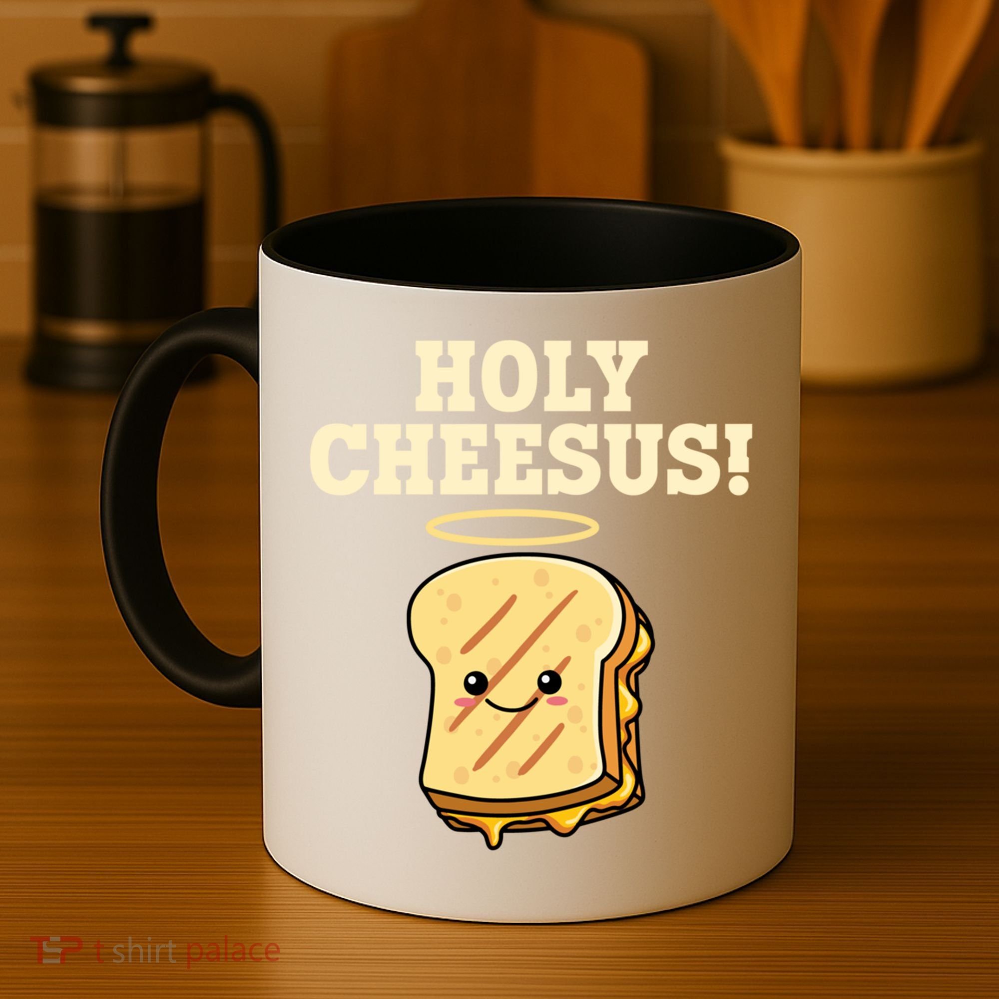 Holy Cheesus! Pun Grilled Cheese Lover Gift Coffee Mug