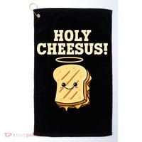 Holy Cheesus! Pun Grilled Cheese Lover Gift Golf Towel thumb 0