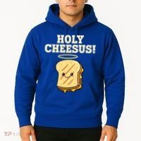 Holy Cheesus! Pun Grilled Cheese Lover Gift Hoodie thumb 2