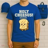 Holy Cheesus! Pun Grilled Cheese Lover Gift T-Shirt thumb 6