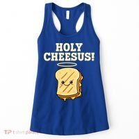 Holy Cheesus! Pun Grilled Cheese Lover Gift Women's Tank Top thumb 0