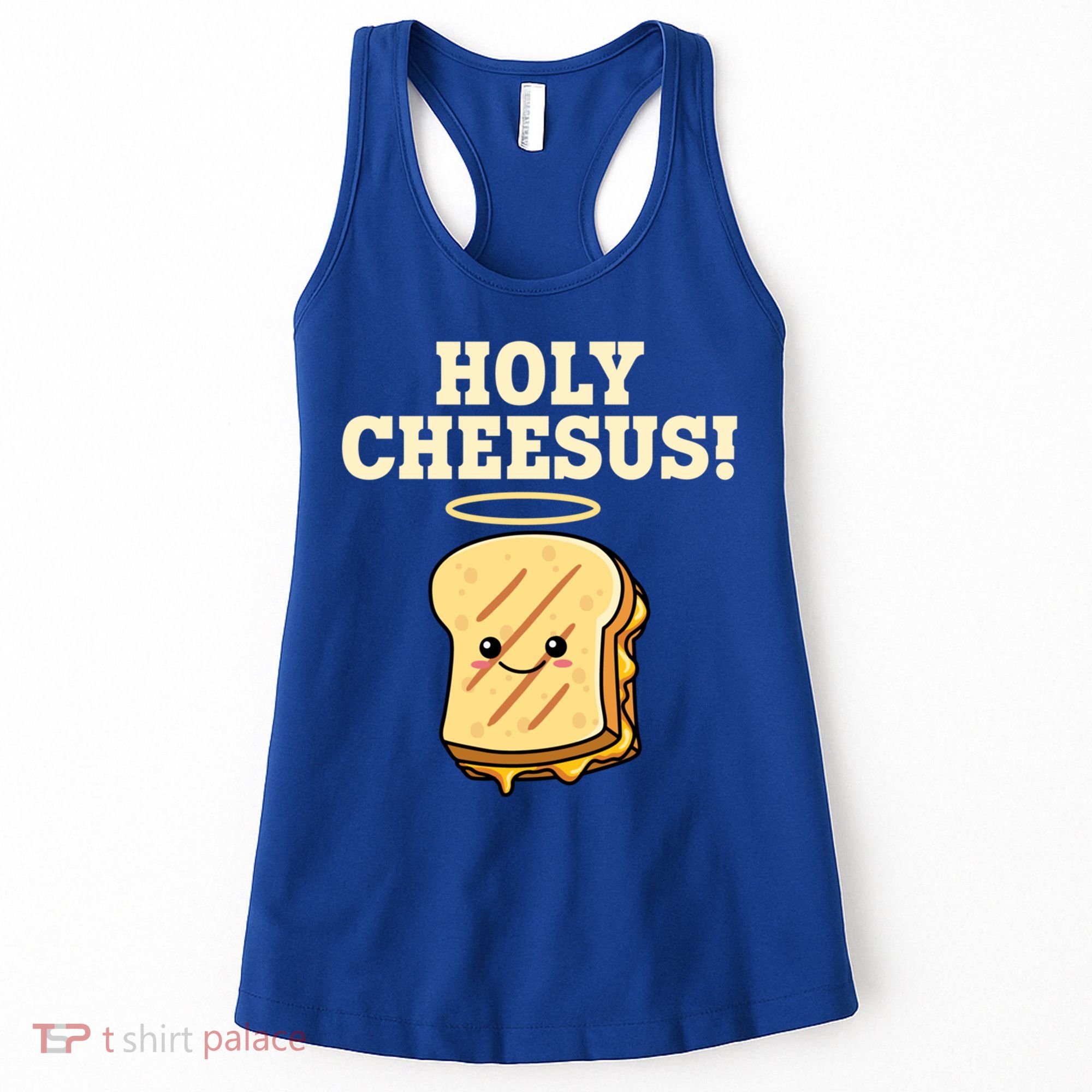 Holy Cheesus! Pun Grilled Cheese Lover Gift Women's Tank Top