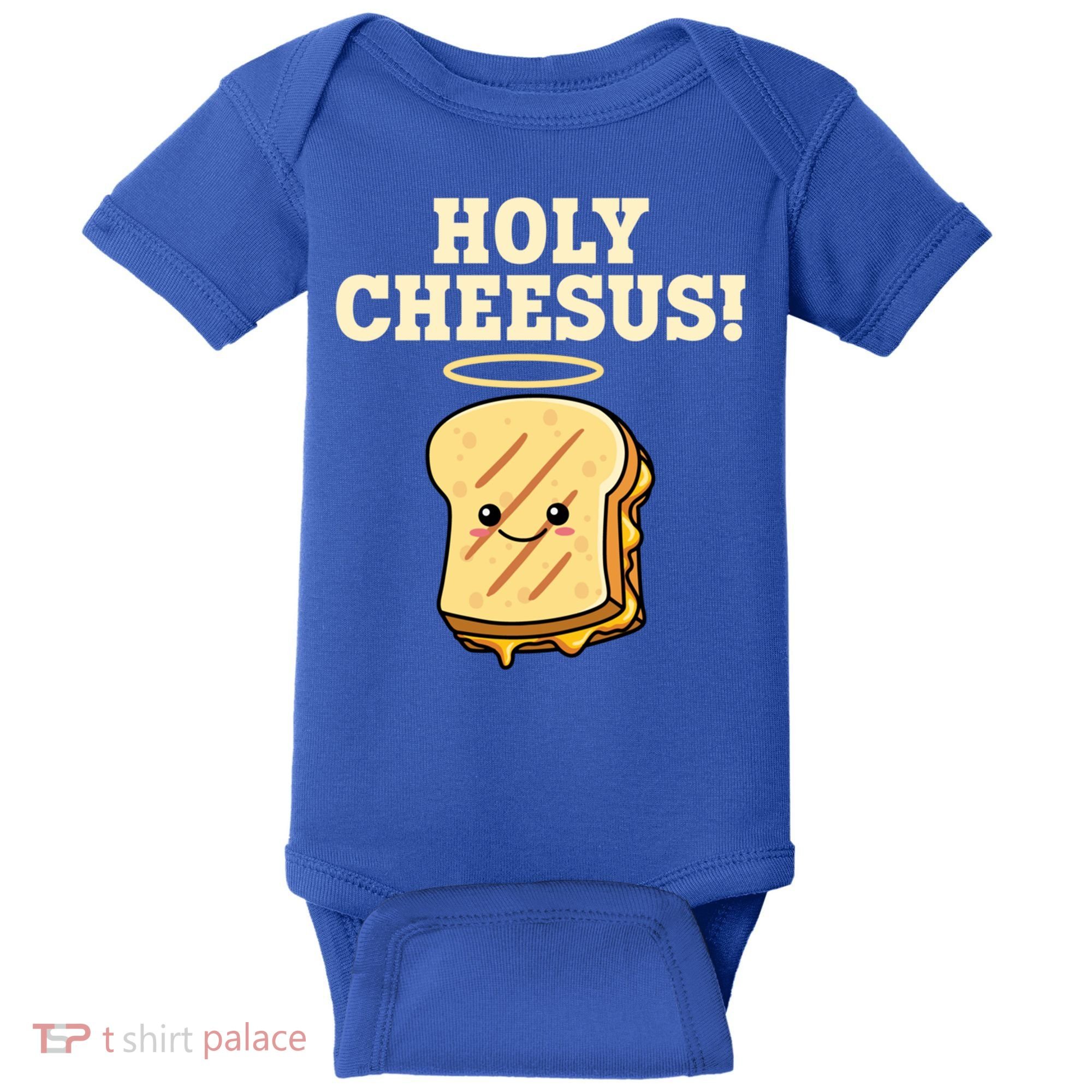 Holy Cheesus! Pun Grilled Cheese Lover Gift Baby Bodysuit
