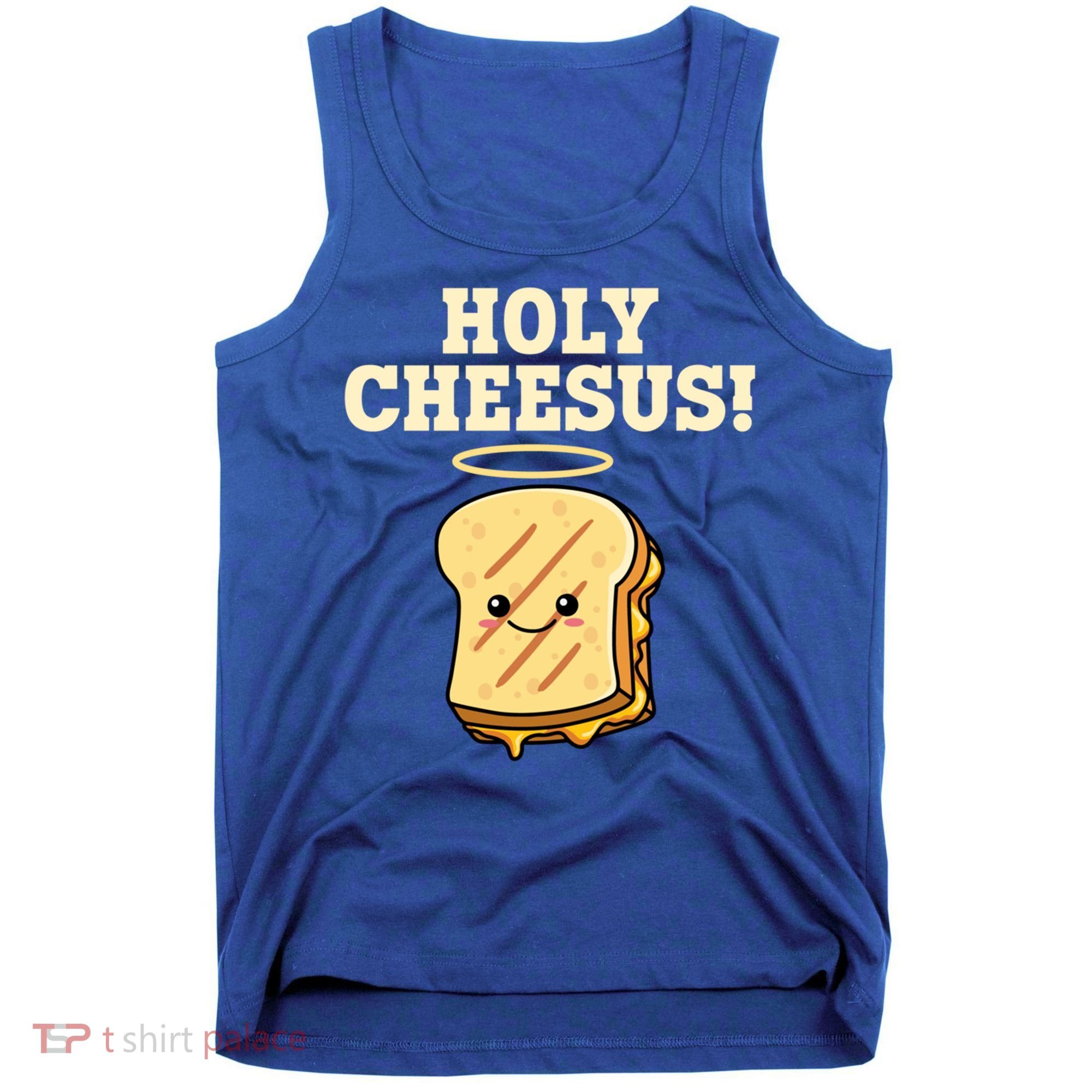 Holy Cheesus! Pun Grilled Cheese Lover Gift Tank Top