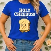 Holy Cheesus! Pun Grilled Cheese Lover Gift Women's T-Shirt thumb 2
