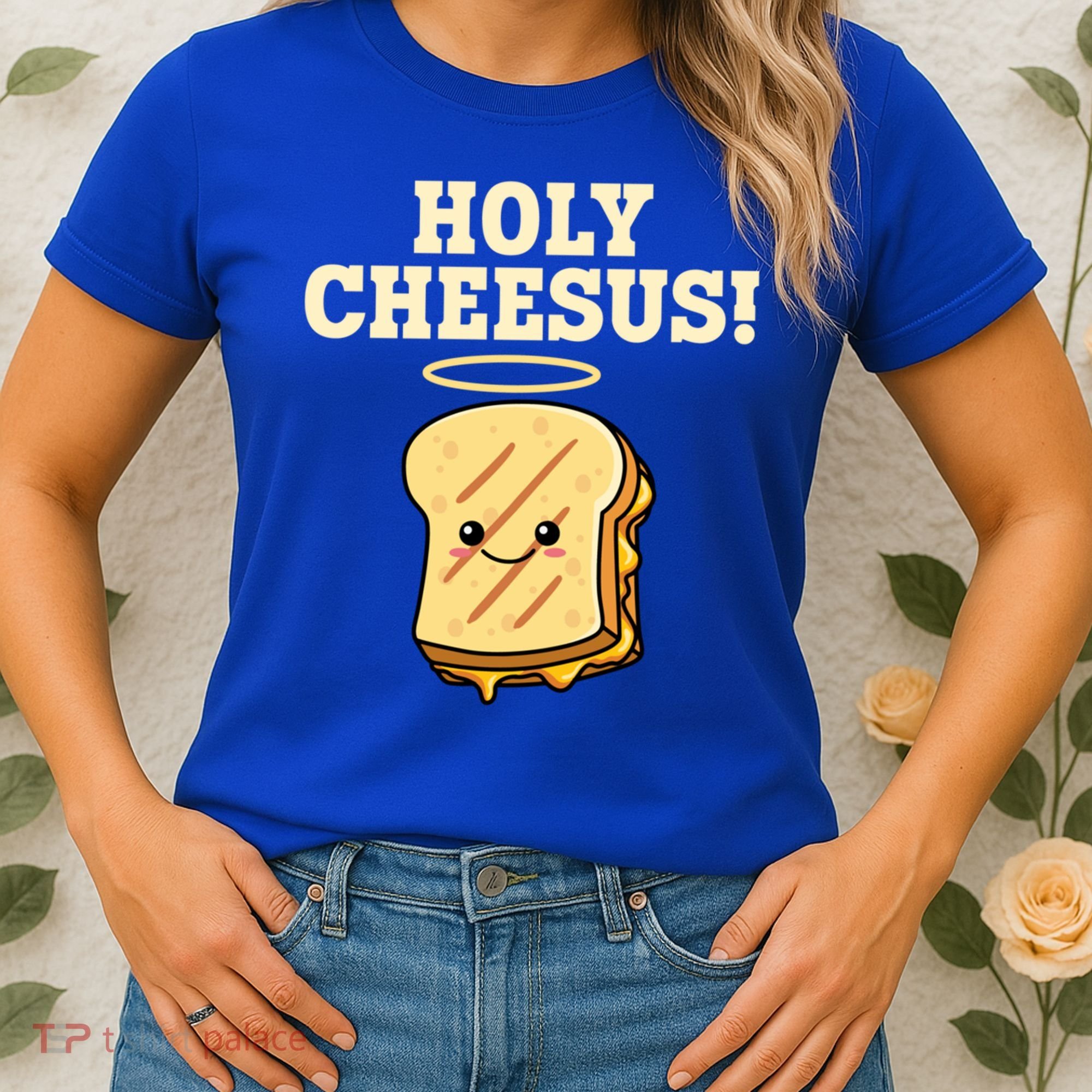 Holy Cheesus! Pun Grilled Cheese Lover Gift Women's T-Shirt