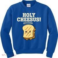 Holy Cheesus! Pun Grilled Cheese Lover Gift Kids Sweatshirt thumb 0
