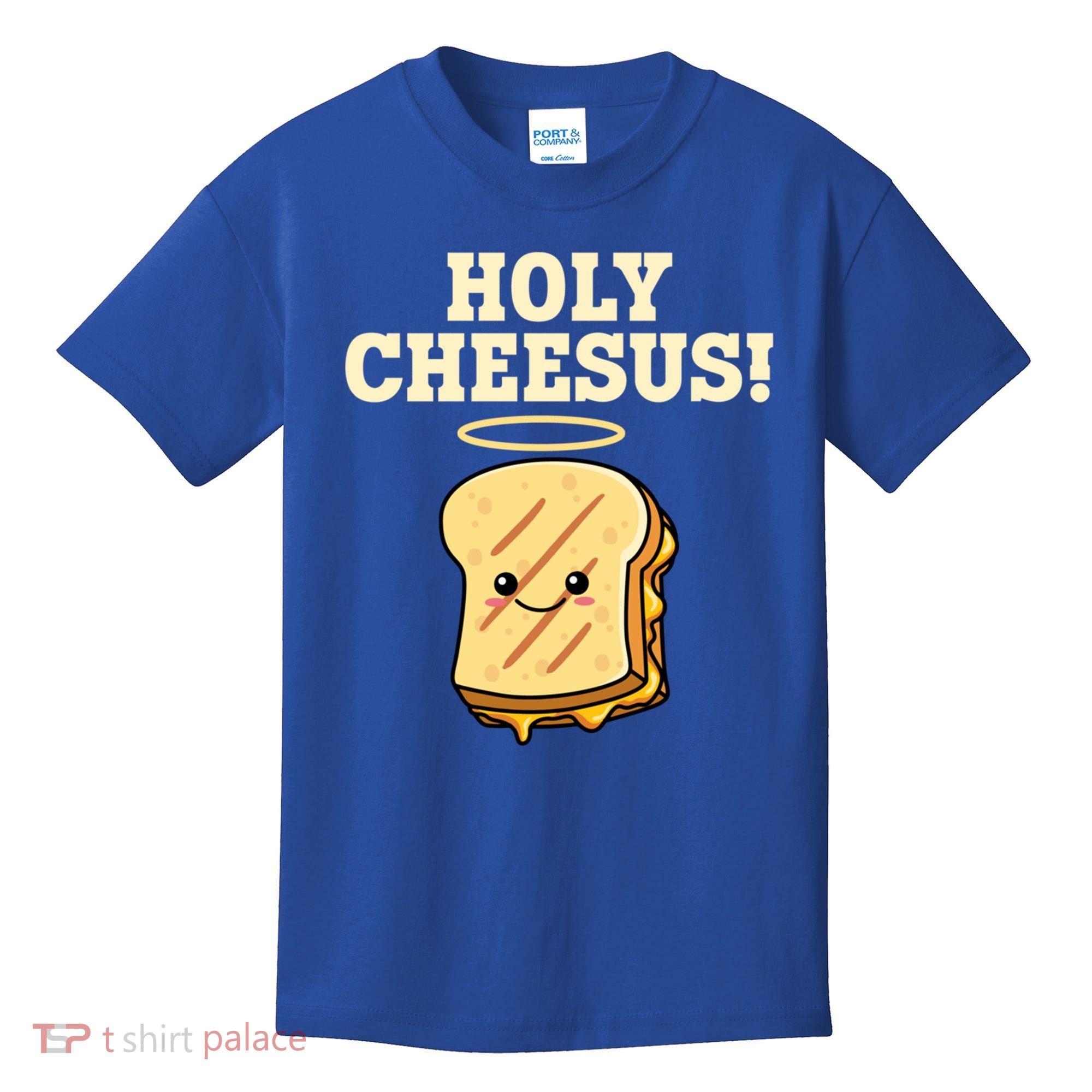 Holy Cheesus! Pun Grilled Cheese Lover Gift Kids T-Shirt