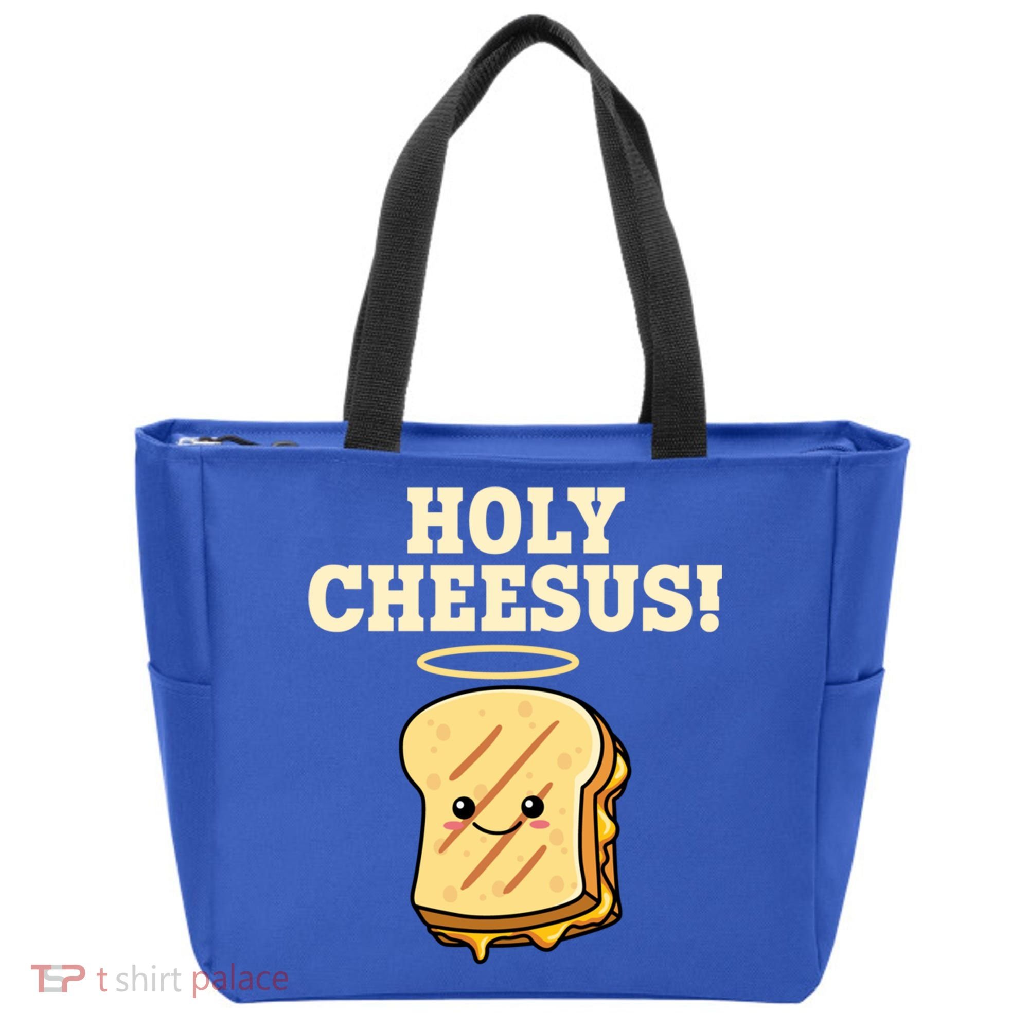 Holy Cheesus! Pun Grilled Cheese Lover Gift Tote Bag