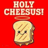 Holy Cheesus! Pun Grilled Cheese Lover Gift Santa Hat thumb 1