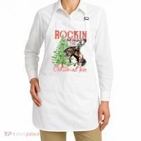 Hilarious Cowboy Rocking Christmas Tree Western Decor Apron thumb 2