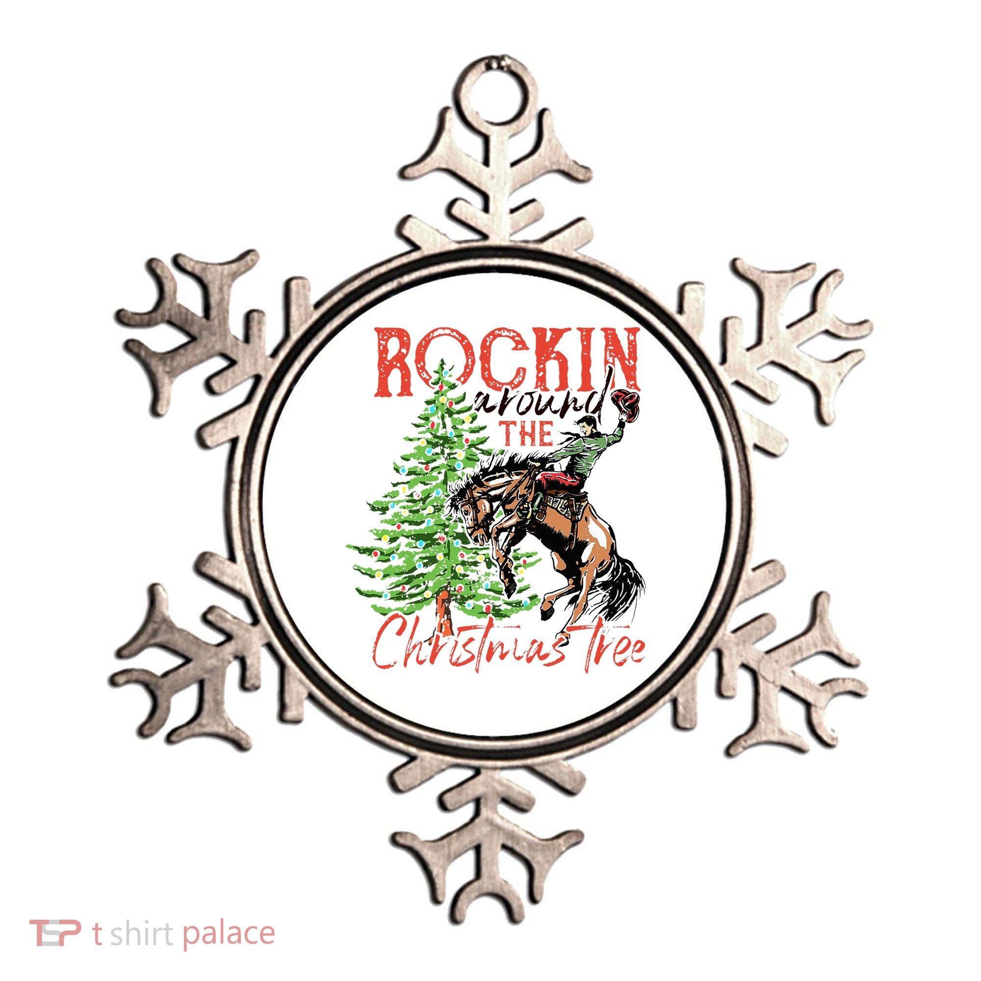 Hilarious Cowboy Rocking Christmas Tree Western Decor Ornament