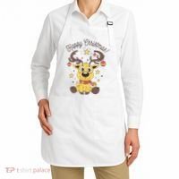 Happy Christmas Reindeer Holiday Apron thumb 2
