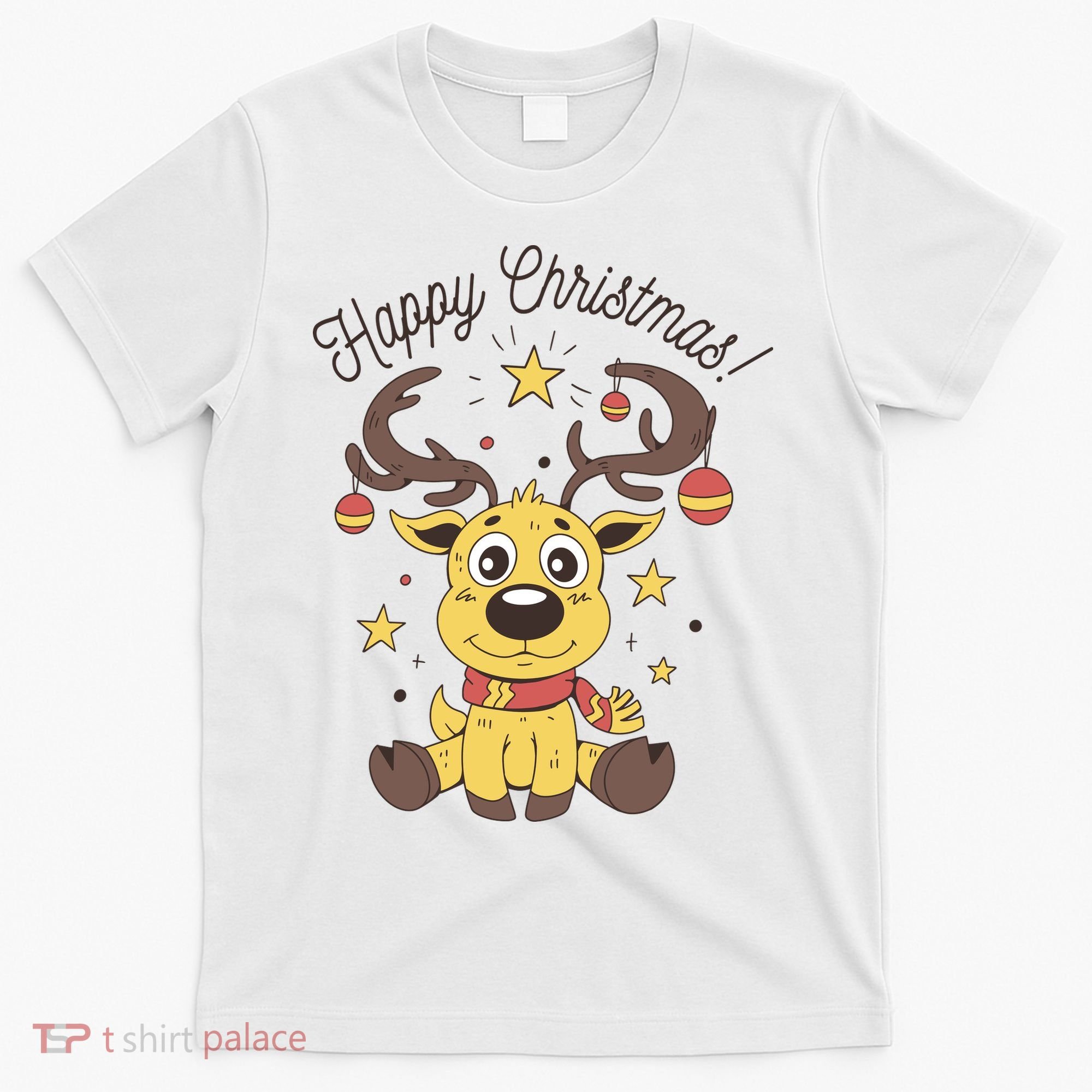 Happy Christmas Reindeer Holiday T-Shirt
