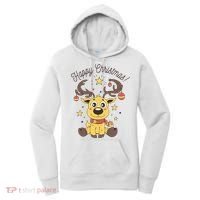 Happy Christmas Reindeer Holiday Women's Hoodie thumb 0