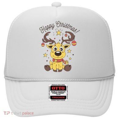 Happy Christmas Reindeer Holiday Hat