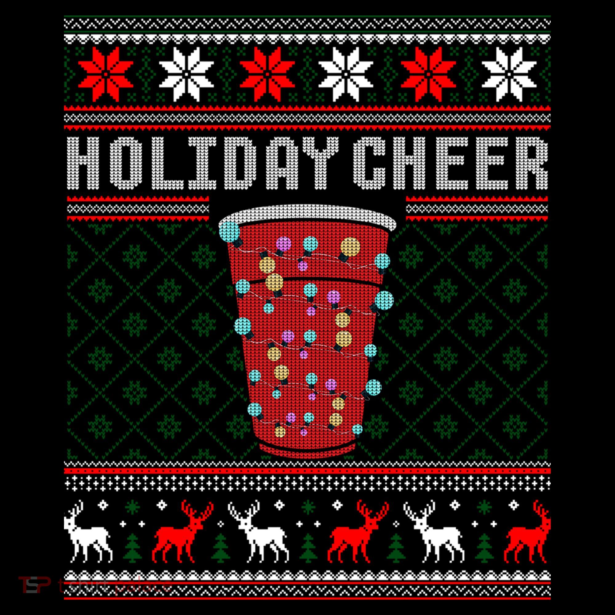Holiday Cheer Red Solo Cup Christmas Beer Pong Ugly Sweater Gift Coffee Mug