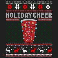 Holiday Cheer Red Solo Cup Christmas Beer Pong Ugly Sweater Gift Golf Towel thumb 3