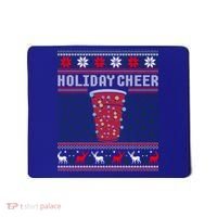 Holiday Cheer Red Solo Cup Christmas Beer Pong Ugly Sweater Gift Mousepad thumb 0