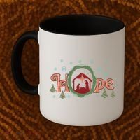 Hope Christian Retro Christmas Religious Faith Bible Verses Graphic Plus Size Coffee Mug thumb 2