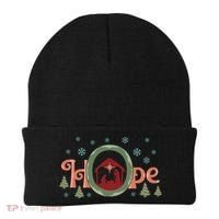 Hope Christian Retro Christmas Religious Faith Bible Verses Graphic Plus Size Beanie thumb 0