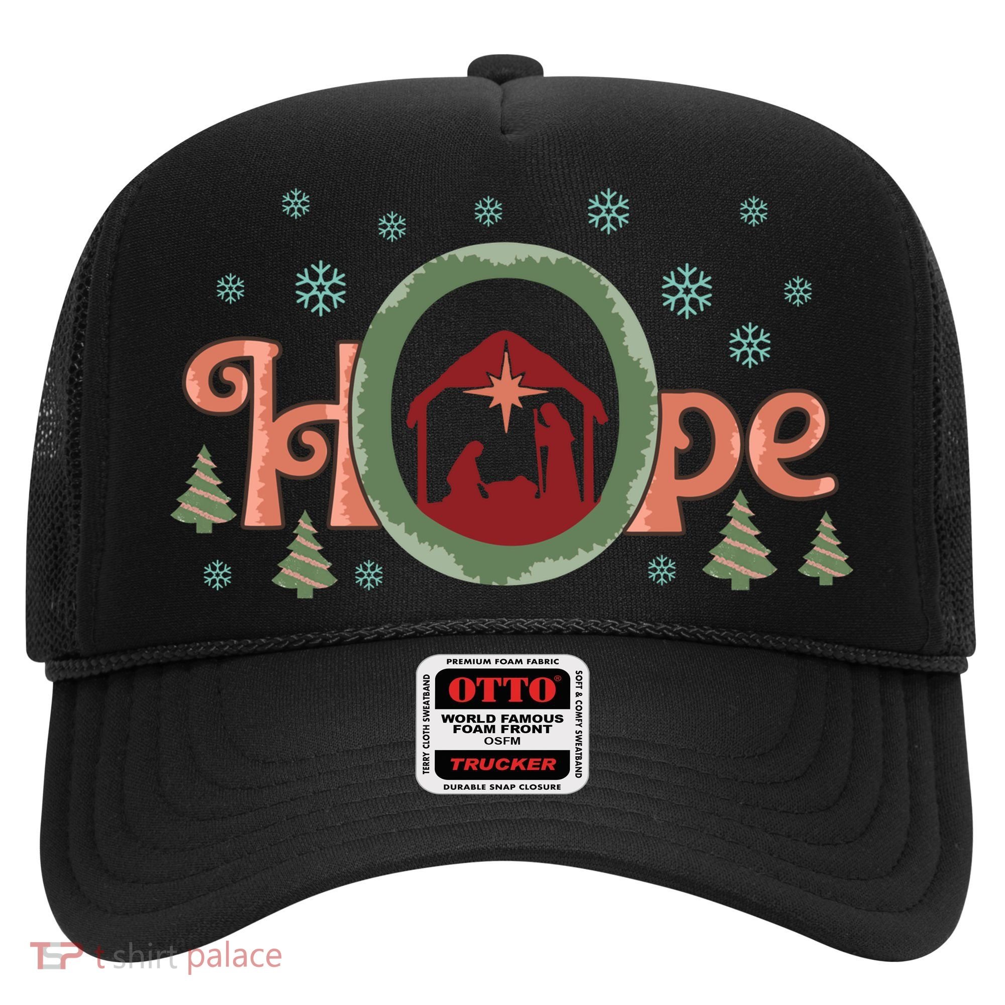 Hope Christian Retro Christmas Religious Faith Bible Verses Graphic Plus Size Hat