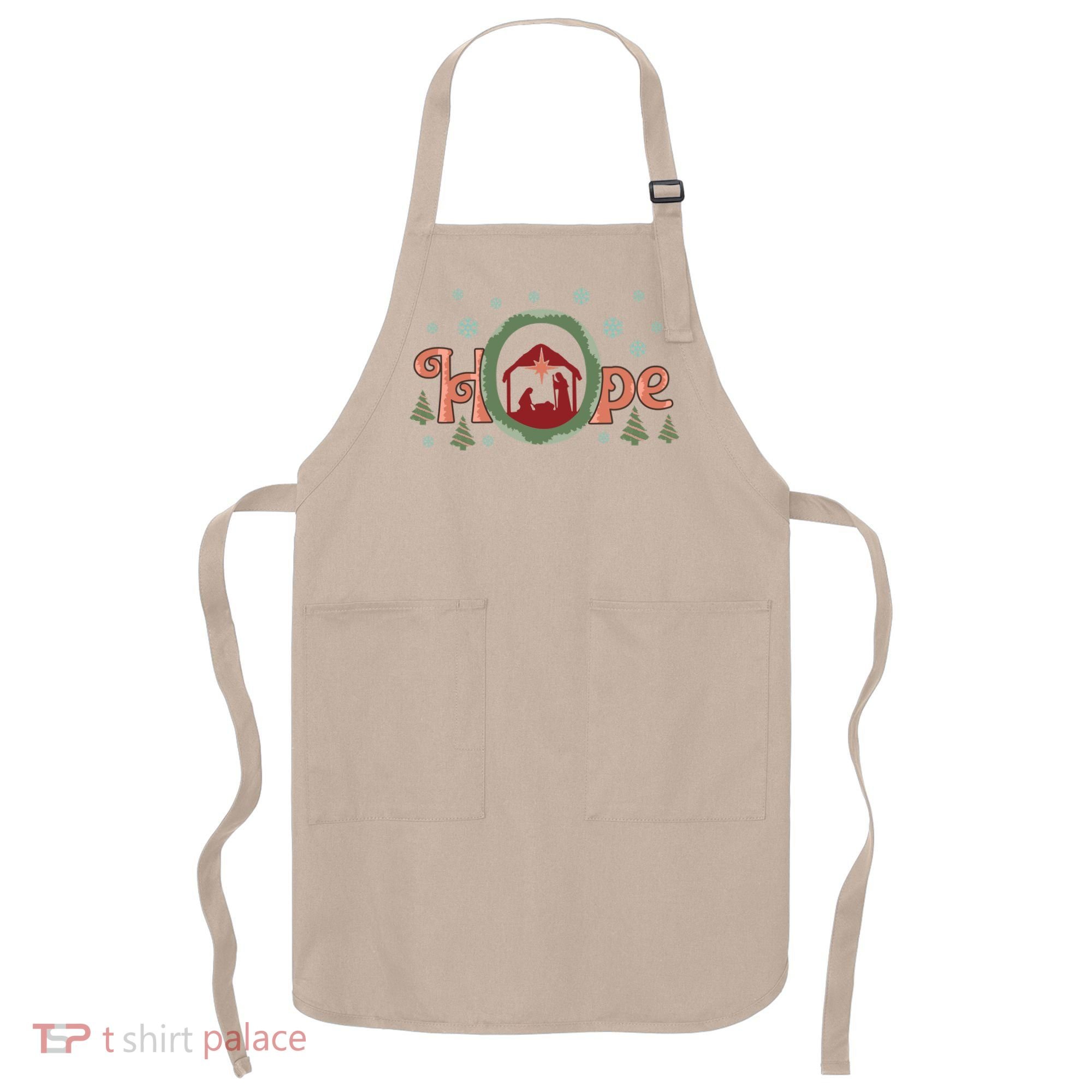 Hope Christian Retro Christmas Religious Faith Bible Verses Graphic Plus Size Apron