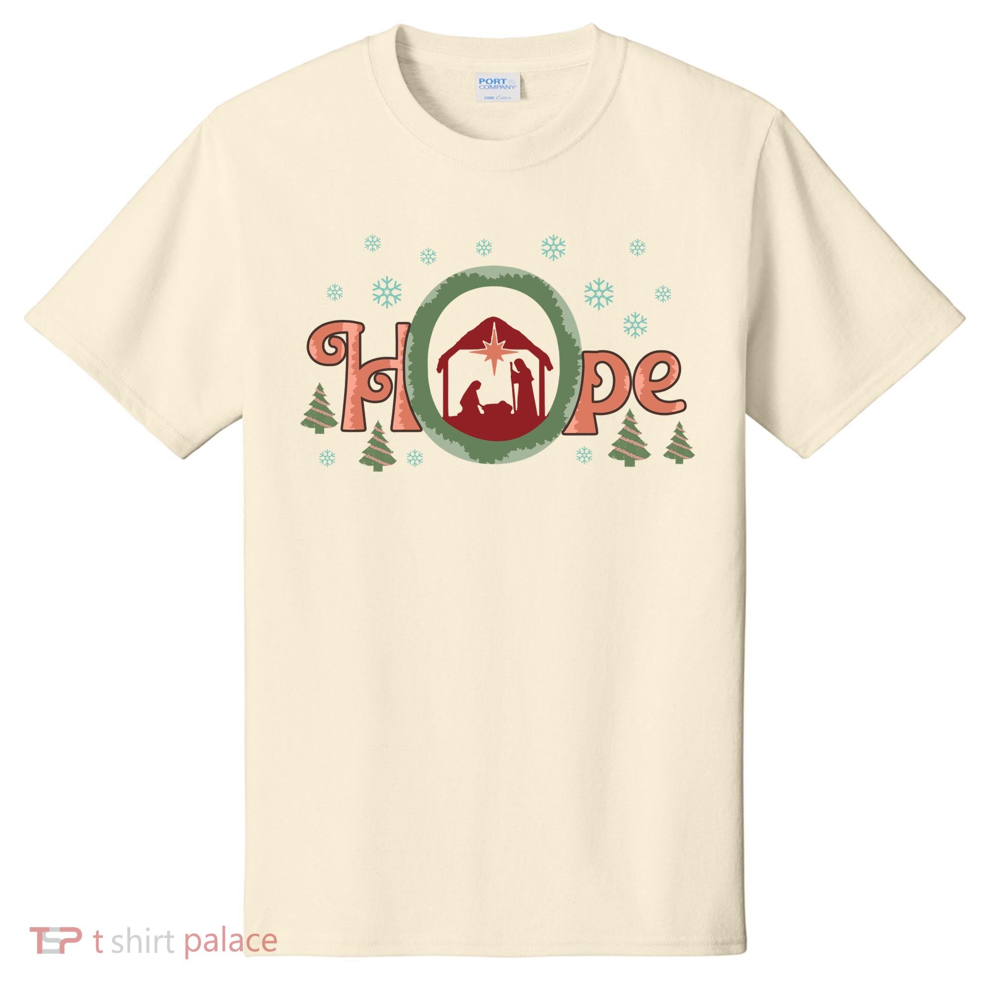 Hope Christian Retro Christmas Religious Faith Bible Verses Graphic Plus Size T-Shirt