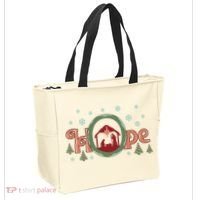 Hope Christian Retro Christmas Religious Faith Bible Verses Graphic Plus Size Tote Bag thumb 2