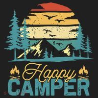 Happy Camper Retro Matching Camping Crew Women's Sweatshirt thumb 2