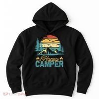 Happy Camper Retro Matching Camping Crew Hoodie thumb 0